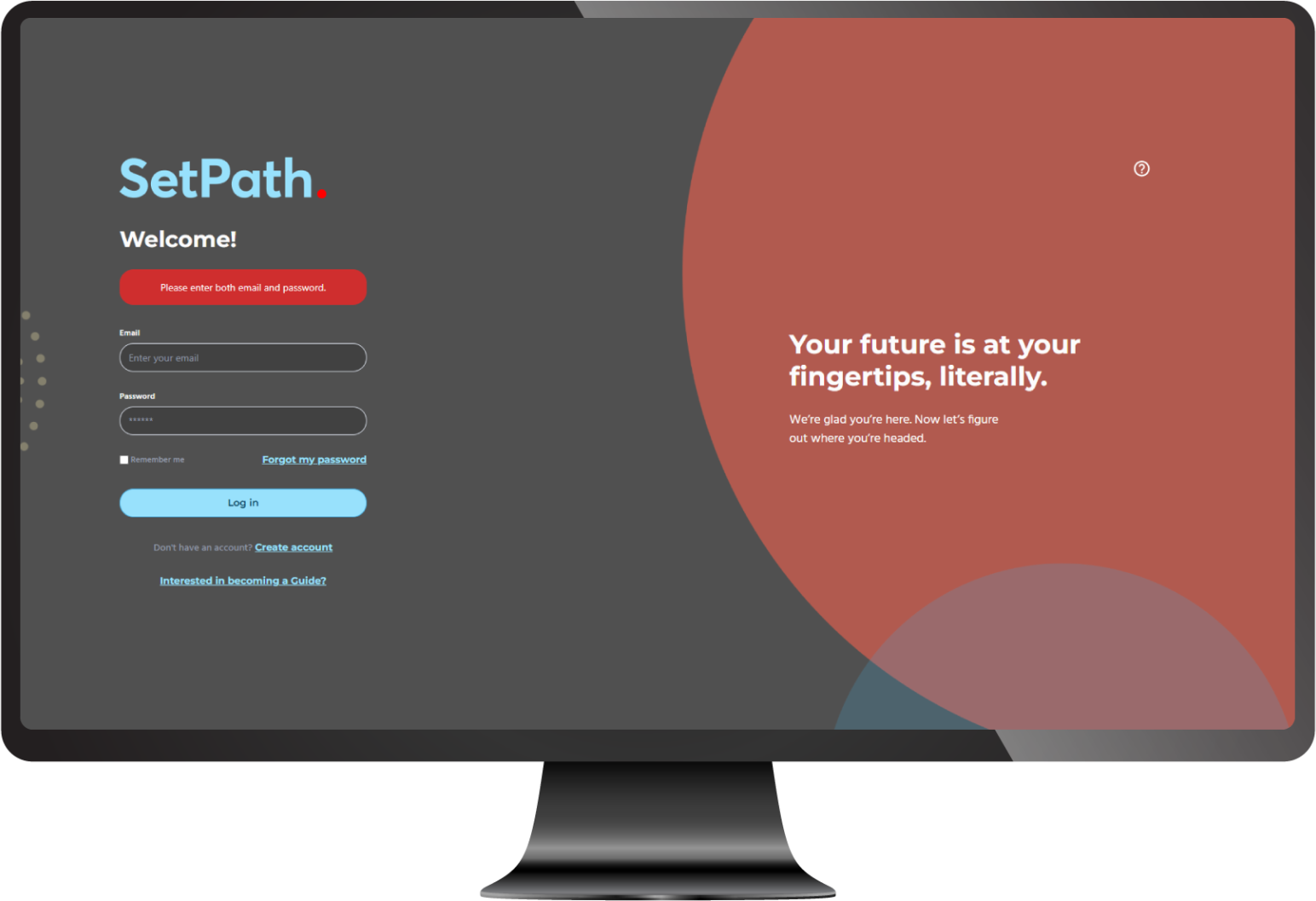 SetPath desktop mockup